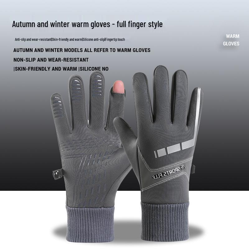 

Men s Winter Touchscreen Gloves: Waterproof, Windproof, Velvet-Lined, Anti-Slip for Cycling, Driving, Skiing - Unisex Design.