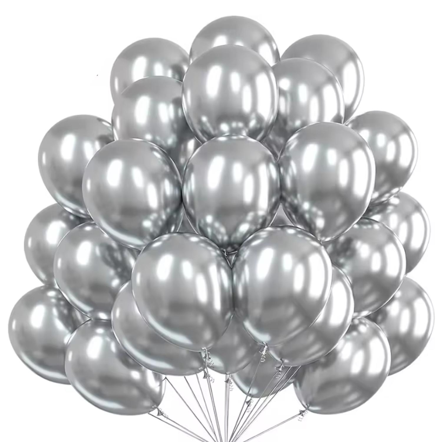 

5/10/12inch Metallic Black Blue Balloon Chrome Hot Pink Rose Gold Balloon BabyShower Boy Girl Birthday Wedding Party Decoration 10pcs&5inch