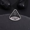 Unique Apollo 11 Commemorative Brooch Black Triangle Design Classic Accessory Alloy