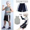 Wetrose Disponibile Costumi Cosplay di Killua Zoldyck Hunter × X Hantaa Kirua Zaoldyeck T-shirt Set Completo Parrucca Halloween Natale Nuovo