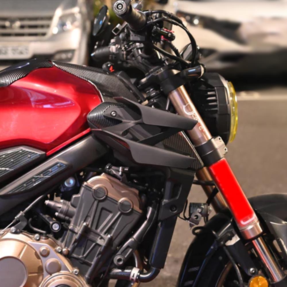 For Motorcycle Wing Let Front Spoiler Stabilizer For Honda CB650R 2018-2022 2023 Decorative Side Fairing Winglet Air Deflector