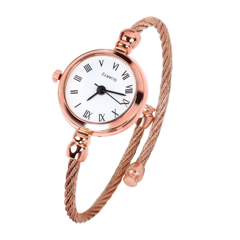 New Luxury Fashion Silver Bangle Bracelet for Women Watches Stainless Steel Retro Ladies Quartz Wristwatches Small Clock
