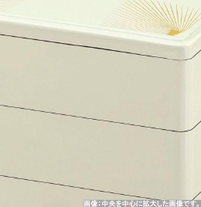 Jubako White Pine Needle Checkered X X Made In Japan J-kitchens 3-Tiered (4.5-inch) - Design, 13.4cm 13.4cm 12.7cm,