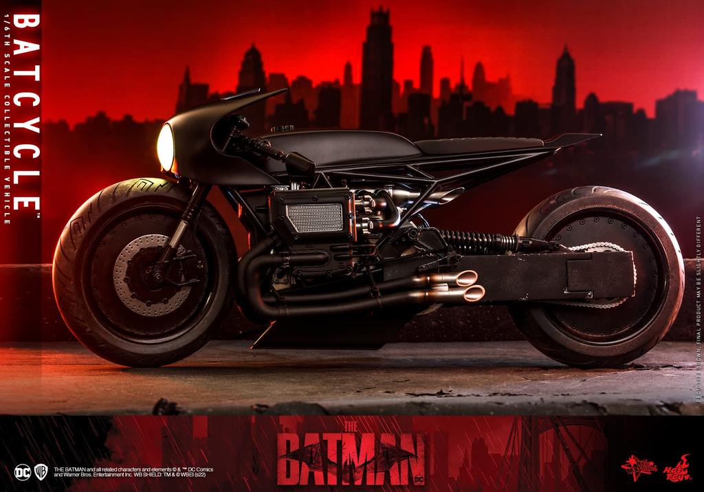 Filmové mistrovské dílo BATMAN Batcycle vozidlo v měřítku 16, černé
