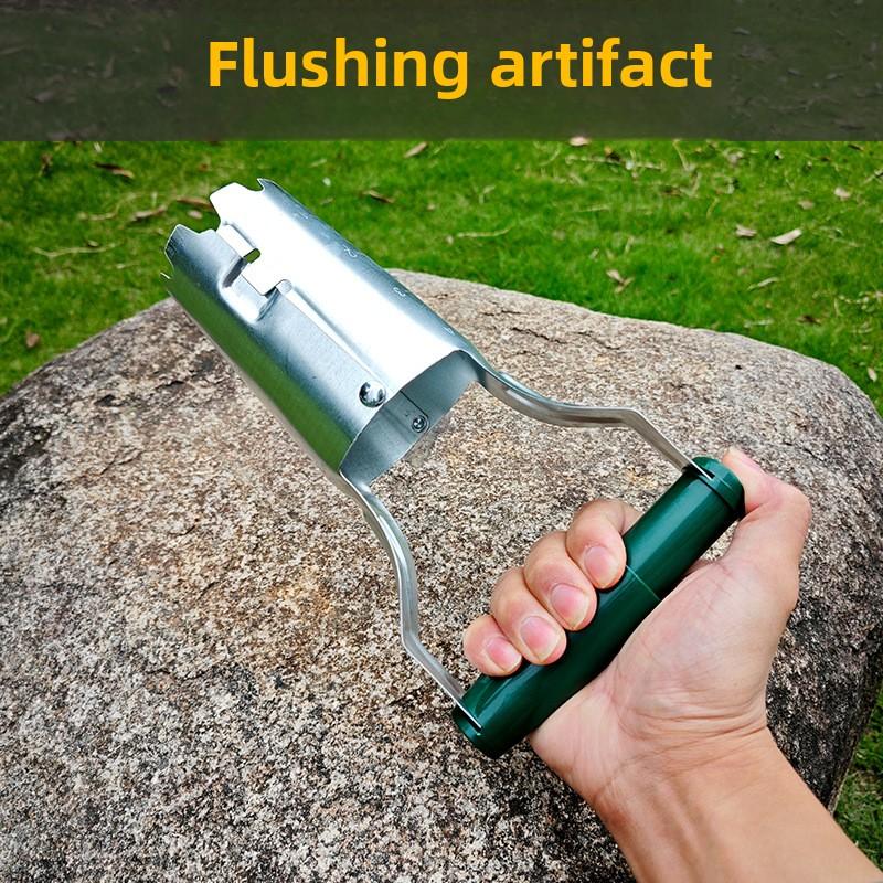 1PCS Stainless Steel Transplanter Transplanting Tool - Cylinder Design for Farm Garden Vegetable Patch Digging