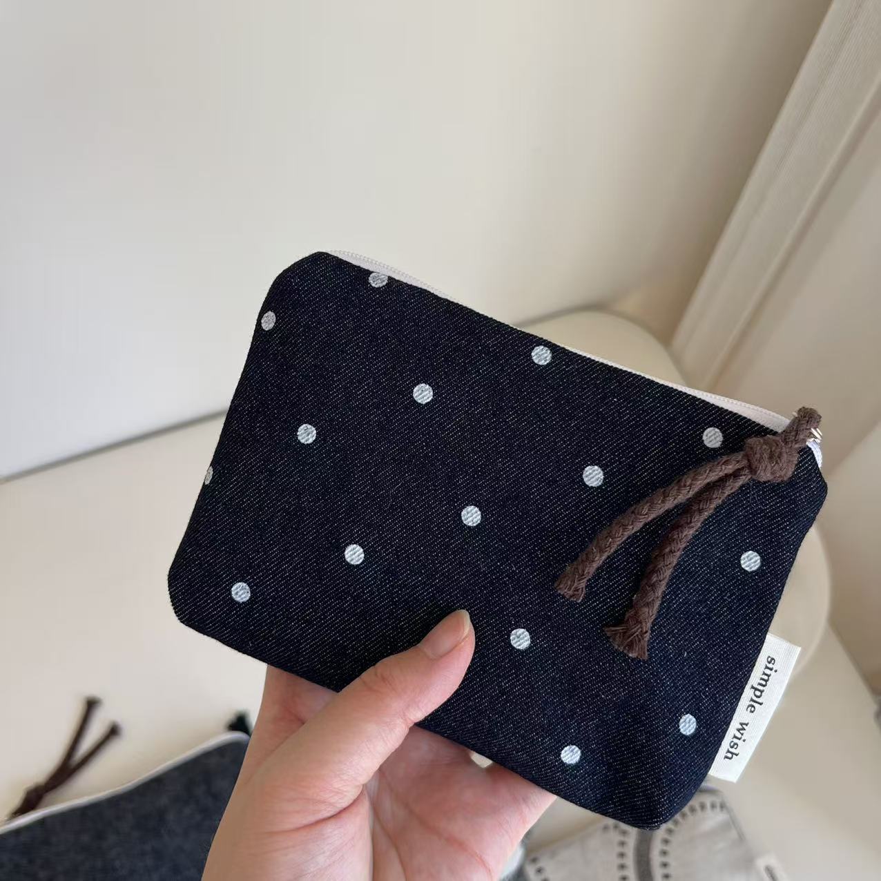

New Exquisite Vintage Niche Denim Canvas Coin Purse Mini Zipper Small Bags Lipstick Earphone Storage Bags for Women s Daily Use