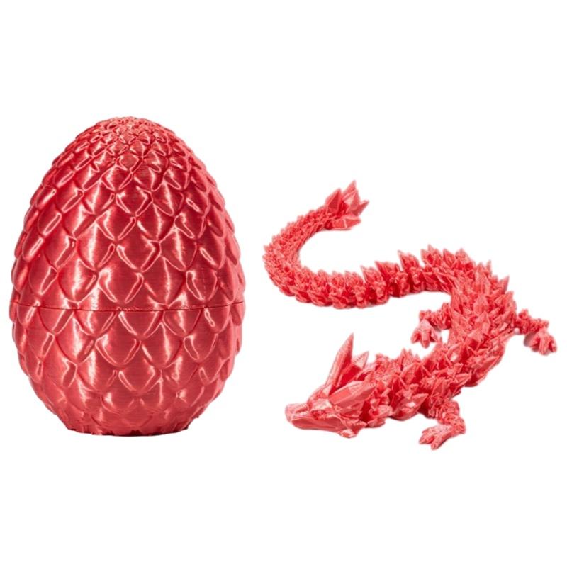Betoverende Edelsteen Draak Beeld Zijde Paars-goud Gouden Draken Ei Set Pla Materiaal Verzamelaar