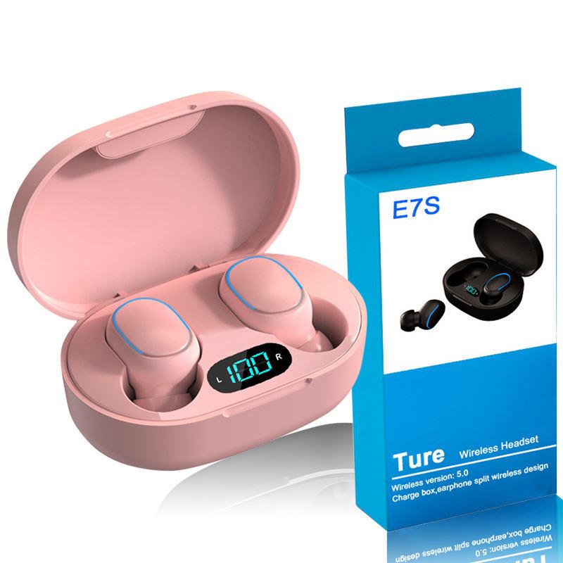 1pcs Wireless Bluetooth 5.0 Rechargeable IPX5 Water & Sweat Resistant In-Ear Headphones with Mic,Touch Control,Smart LCD Charging Case,3D Stereo Bass
