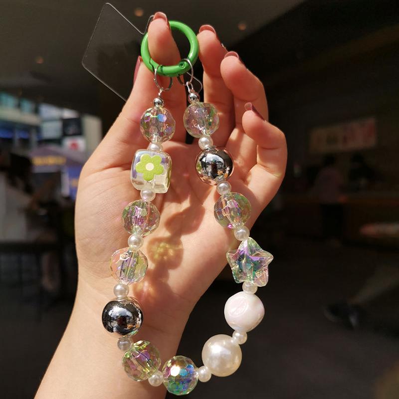 12cm Cell Phone Short Strap Star Beads Decor Sling Lanyard for Phone Case