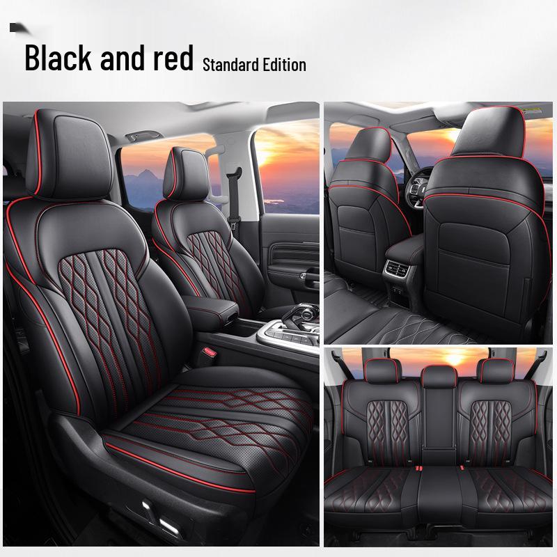 Tank 300 Car Seat Cushion: Full Surround Cartoon Design, All-Season Leather Pad