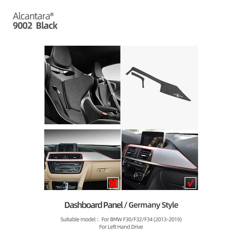 For BMW F30 F32 F34 Series 3 4 Made of Alcantara Dashboard Panel trument Trim M Performance Stickers Car Interior Accessories