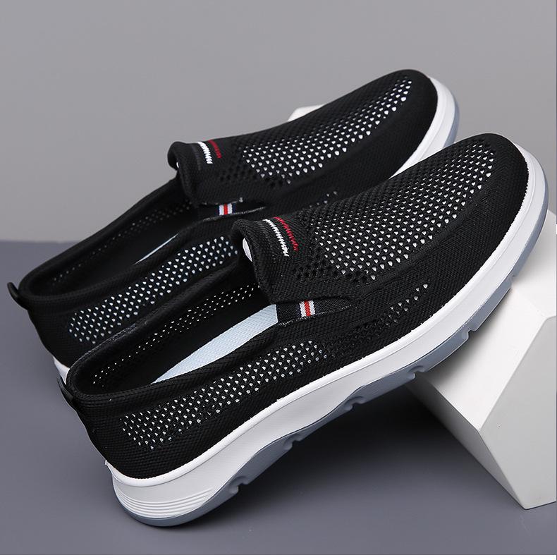 Herren Sommerschuhe zum Hineinschlüpfen aus atmungsaktivem Mesh - Bequem, Weiche Sohle, Stil für mittlere Jahre