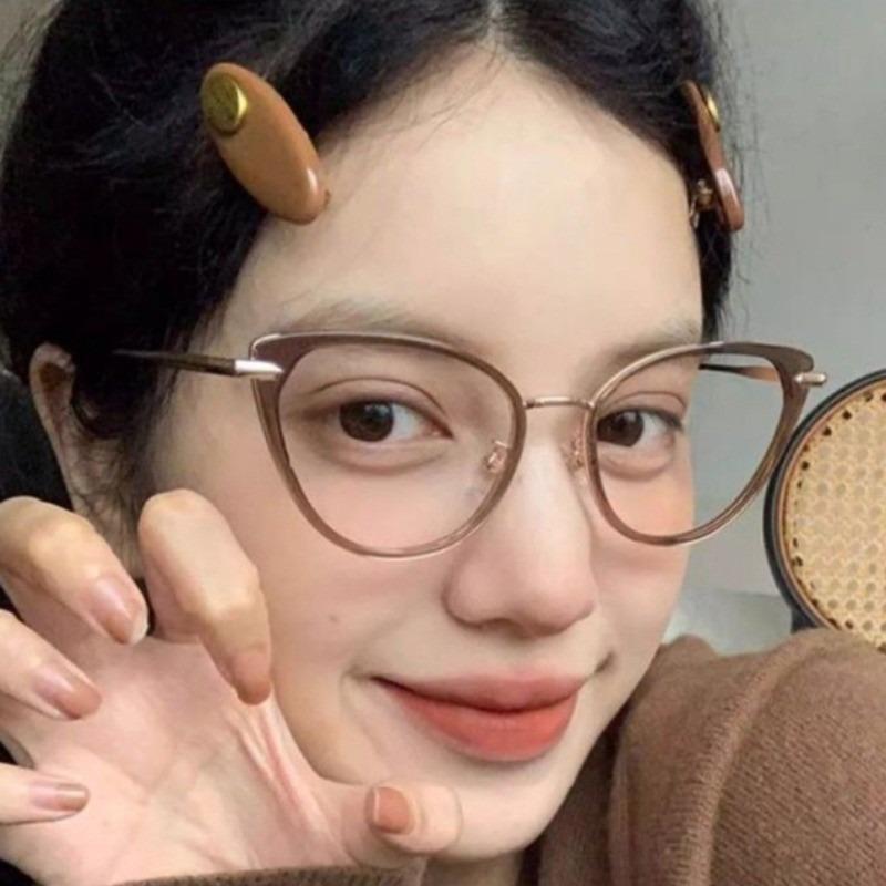 Photochromic  Glasses for Women Retro Cat Eye Anti-blue Light Glasses Frame Glasses