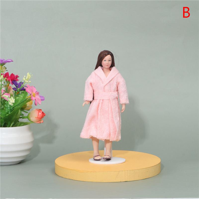 

1:12 Миниатюрная мини-кукла в викторианском стиле Модель учителя Пижама Кукольный домик Украшения