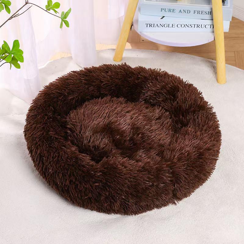 

Round Plush Pet Bed for Dogs and Cats - Warm, Removable, and Washable Nest for Deep Sleep Diameter 40cm