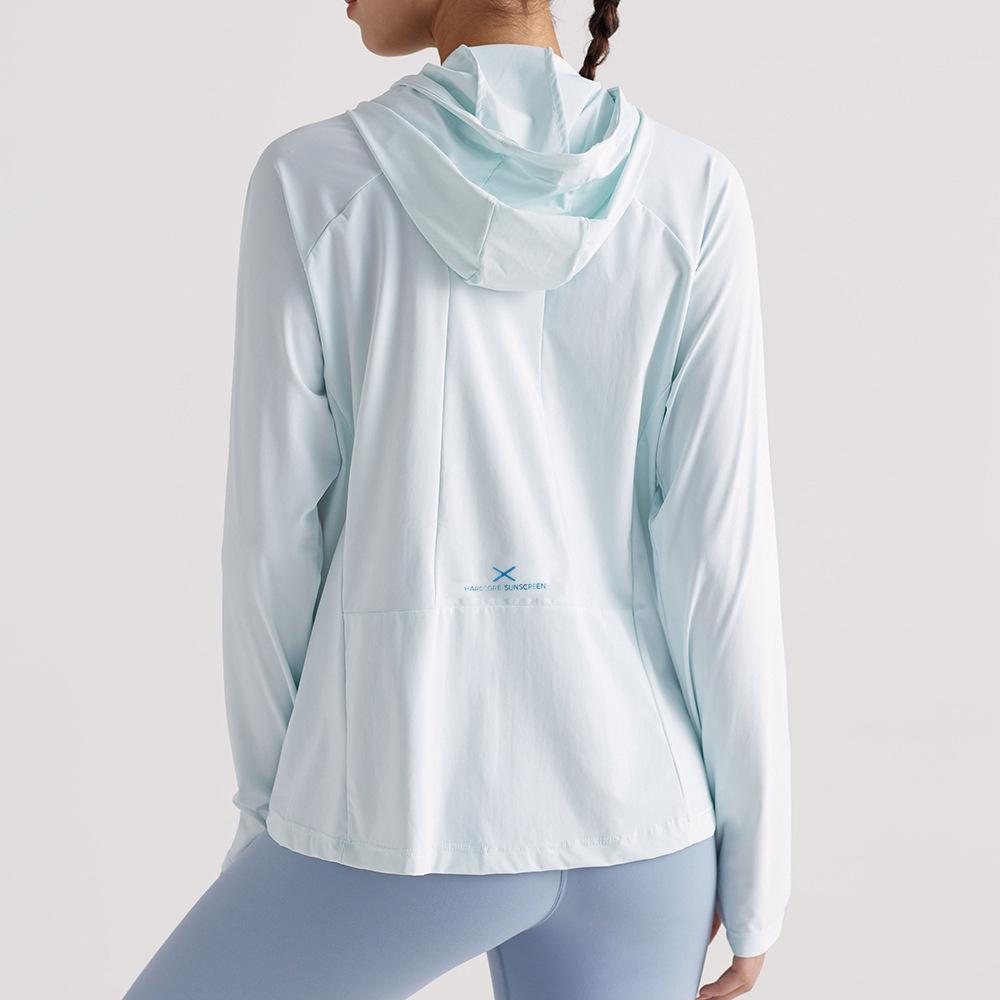 

Women s Loose-Fit Nylon Hooded T-Shirt for Tennis, Running, Yoga - Breathable, Long Sleeve, Sun Protection. XL зелений