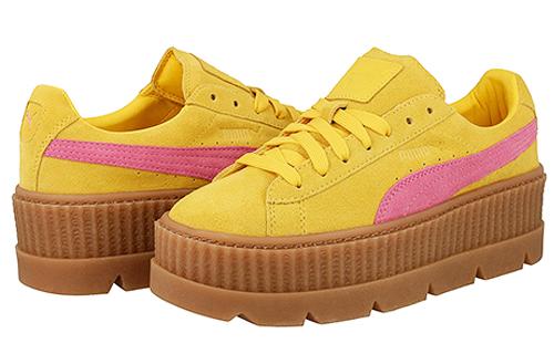 Women's Sneakers Puma Cleated Creeper Rihanna Fenty Suede Lemon (Women's) Lemon/Carmine Rose-Vanilla Ice