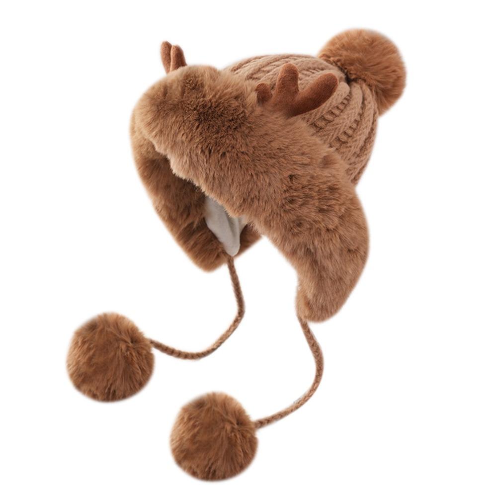 Neck Warmer Moving Hat Trapper Hat Warm Earmuff Earflap Movable Ears Airbag Cap Christmas Hat Antlers Earflap Hat Winter