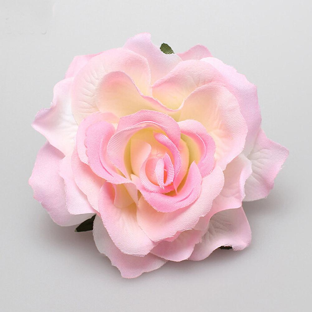 Braut Hochzeit Beflockungsstoff Rote Rose Blume Haarnadel Haarspange Simulierte Blume Haarnadel Ornament Kopfschmuck Haarschmuck