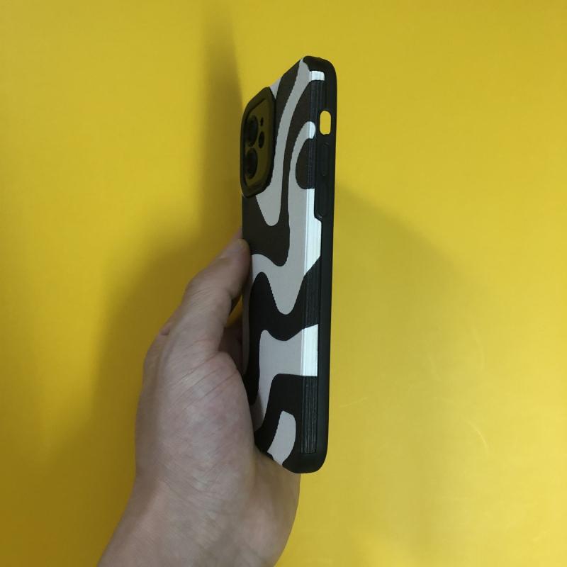 Zebra -Stripe Matte Phone Case For Iphone 13 Pro Max 12 Mini 11 14 Plus 8 7 Se2 Silicone Cover For Iphone Xr Xs Max X Se3 6 Shell