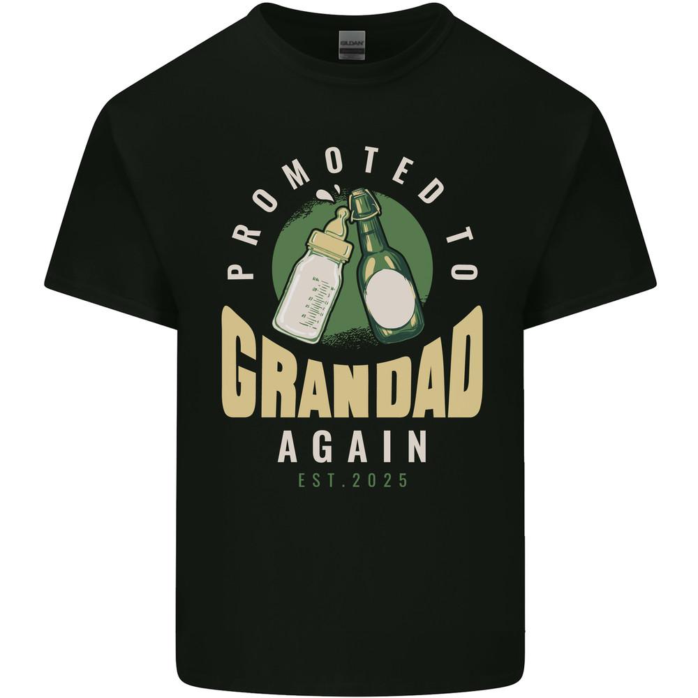 Promoted to Grandad Est. 2025 Mens Light Cotton T-Shirt Unisex T-Shirt XXXXL