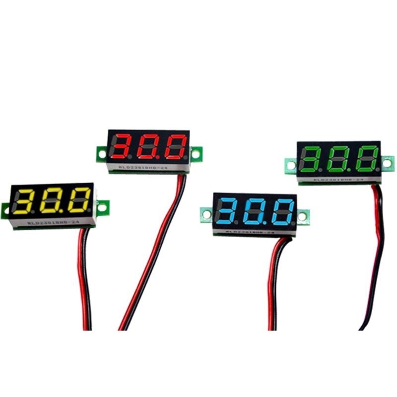 DC2.5V-30V Digitales Voltmeter Spannungsprüfer Messgerät 0,28" LED Volt-Instrument Werkzeug 2 Drähte 3-stellige Anzeige Voltmeter Anzeige