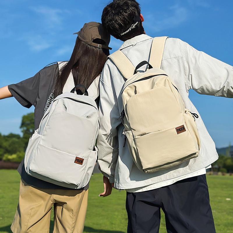 

Solid Color Women s Backpack Junior High School Student Schoolbag Lightweight Travel Bag Men s Computer Bag чорний