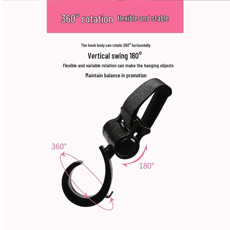 360° Rotatable Universal Hook for Strollers, Electric Vehicles, and Motorcycles