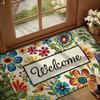 Entrance Door Mat, Entrance Dust Removal Mat, American Flower Shoe Changing Area, Anti Slip Mat, Household Floor Mat Kitchen Mat