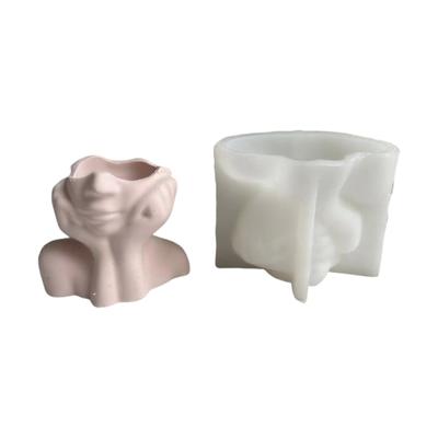 Sukkulenten Blumentopf Harz Silikonform geeignet für DIY Garten Beton Blumentopf Kerzenhalter Handwerk Heimdekoration