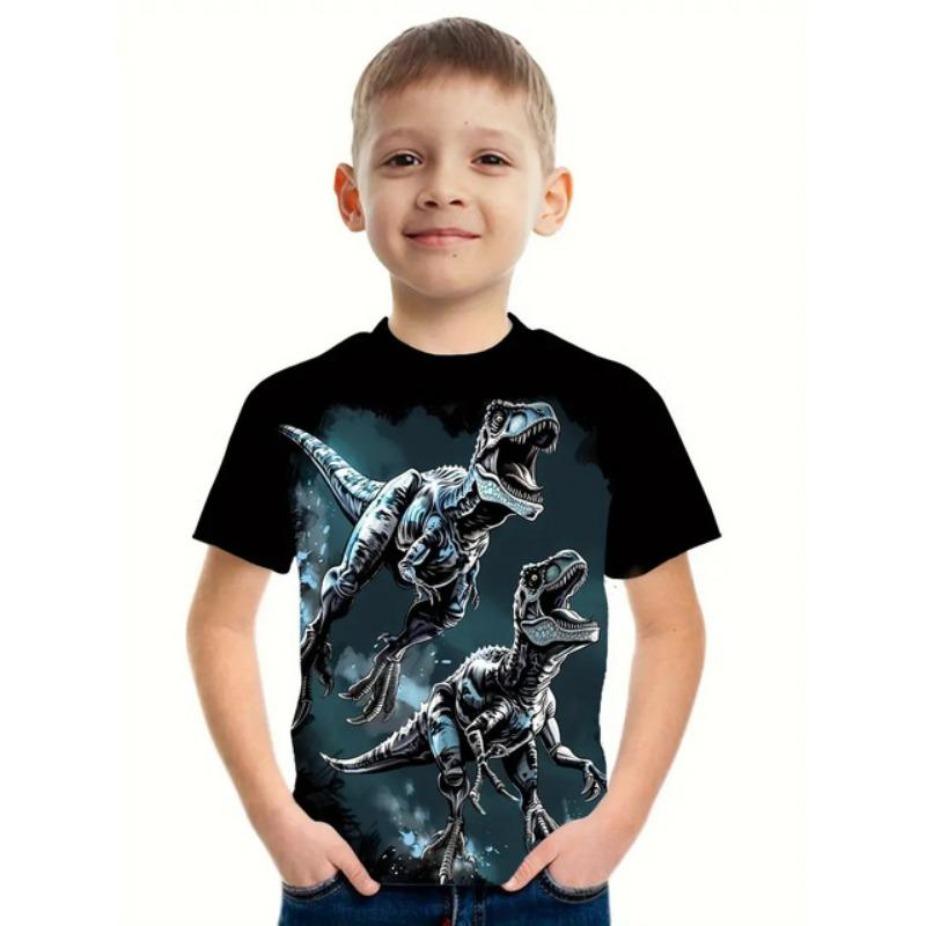 Kids T-shirts O Neck Tops Polyester Casual Sportwear Comfortable Tees Short Sleeve 3d Print T Shirt