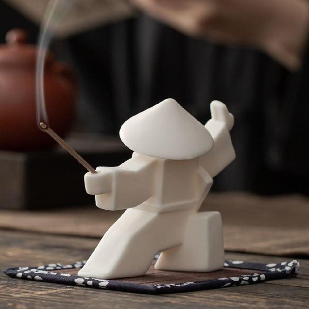 2PCS Unique Incense Burner Samurai Figurine Incense Stick Burner Home Decoration