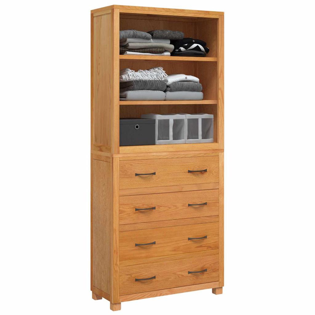 Storage Furniture Set with Drawers Brown Wood Based Material