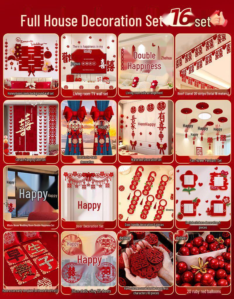 Komplett Bröllopsrumsinredningsset för Sovrum & Nytt Hus