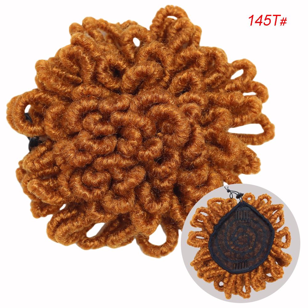 African Iron Wire Synthetic Fiber Dreadlocks Hair Bun