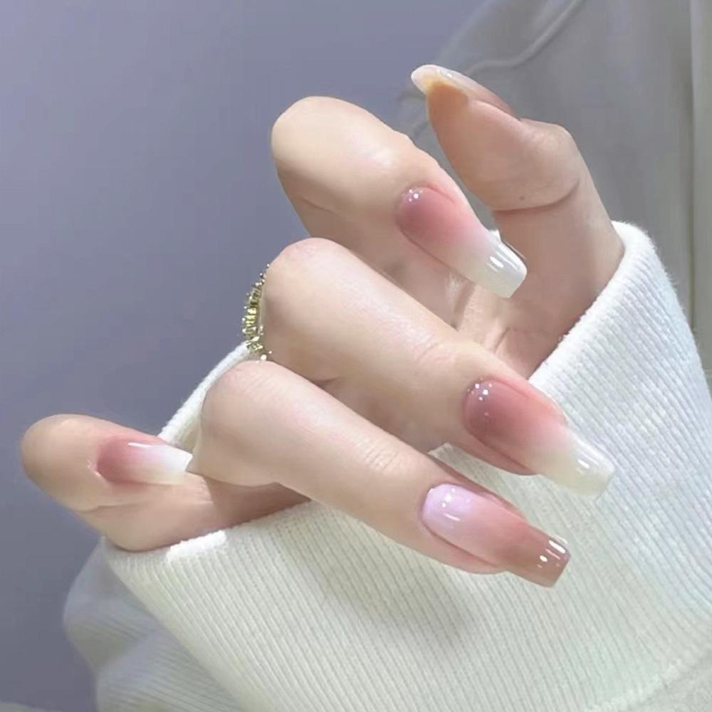

Gradient Long Wearable Transparent Fake Nails