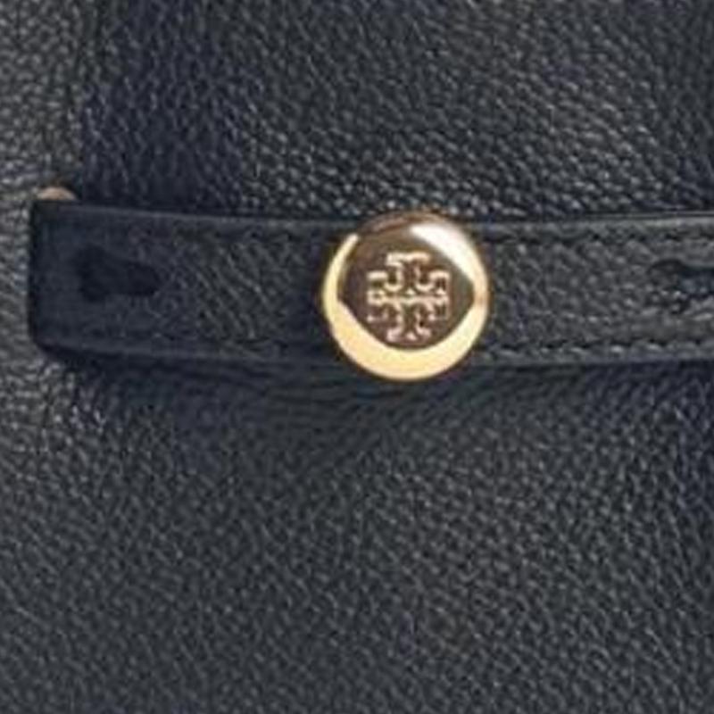 Tory Burch Romy Logo Eimer Tasche Leder Mini Schultertasche Damen Taschen Schwarz 179988-001