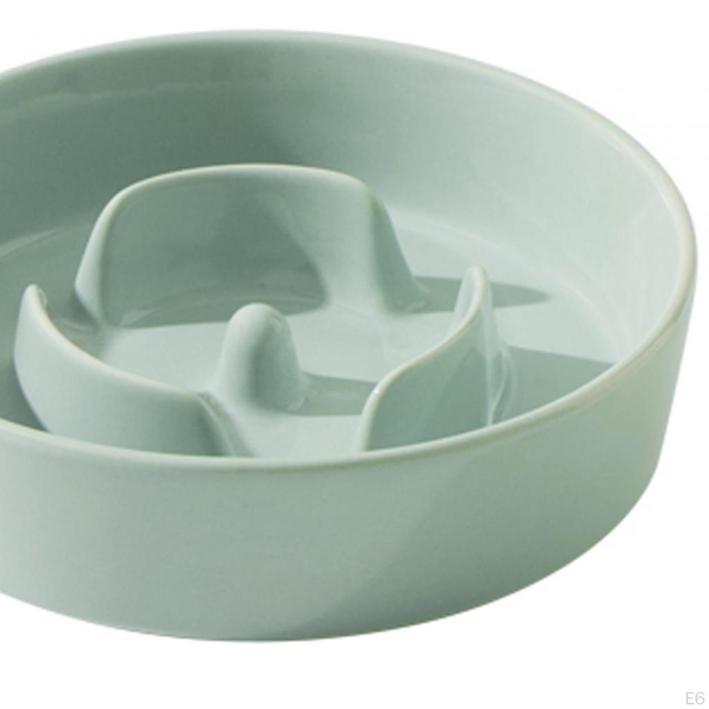 Pet Dog Slow Feeder Bowl Food Plate Puzzle Bowls for Dogs Supplies Kitty Beige 15.5cm