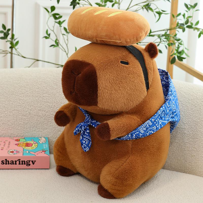

Креативная плюшевая игрушка капибара: Тема «Маскированный шеф-повар» 25cm, 0.2kg