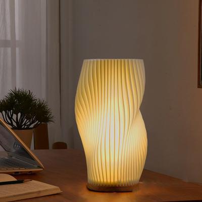 Small Table Lamp Button Control Desk Reading Lamp 12 Way Dimmable Wooden Table Lamp 5W LED for Kids Room Living Room Office Dorm