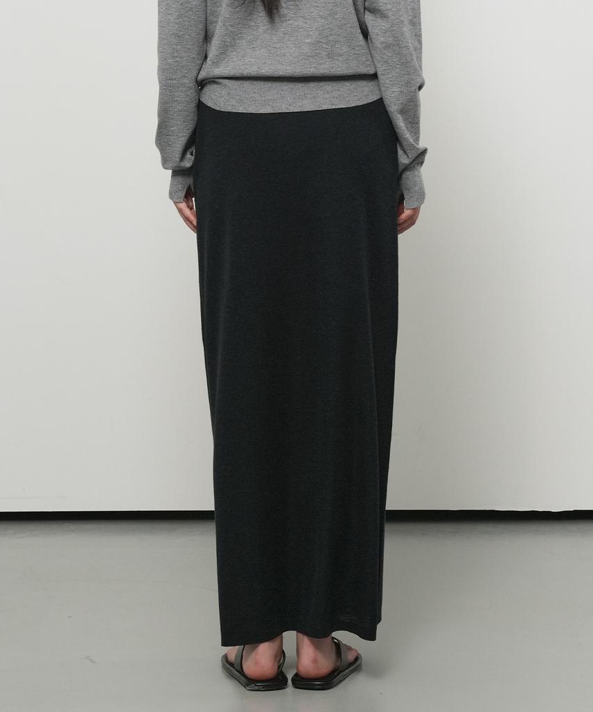 General Idea Maxi Elastic Knit Skirt [Black] / Gf2Lsk518