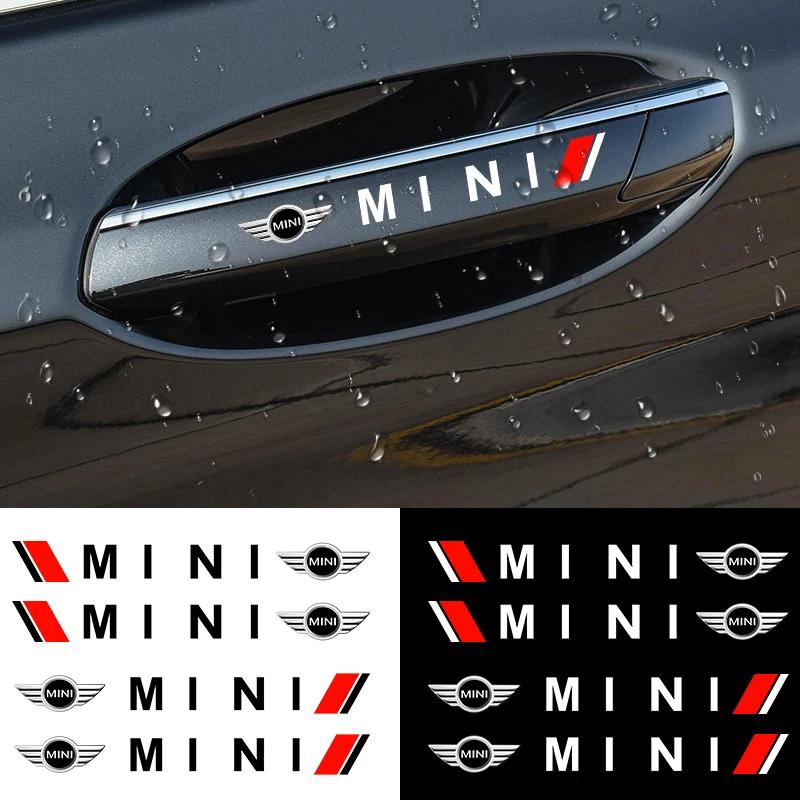 Estilo de Carro Adesivos Refletivos para Maçaneta da Porta Decoração em Vinil Para BMW Mini Cooper R56 R50 R53 F56 R60 2011 2012 2013 2018 2019