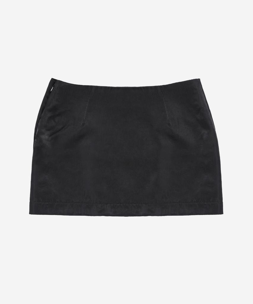Darling Your Bad Rose Satin Mini Skirt #Black