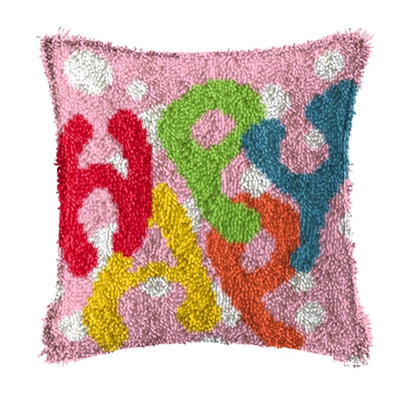 Stickerei Knüpfhaken DIY Handgestricktes Besticktes Kissen Knüpfpaket Unfertige Knüpfhaken Teppich Kits Smyrna Paket Teppich DIY