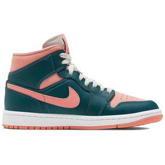 Jordan 1 Mid Dark Teal Green Women's- BQ6472-308
