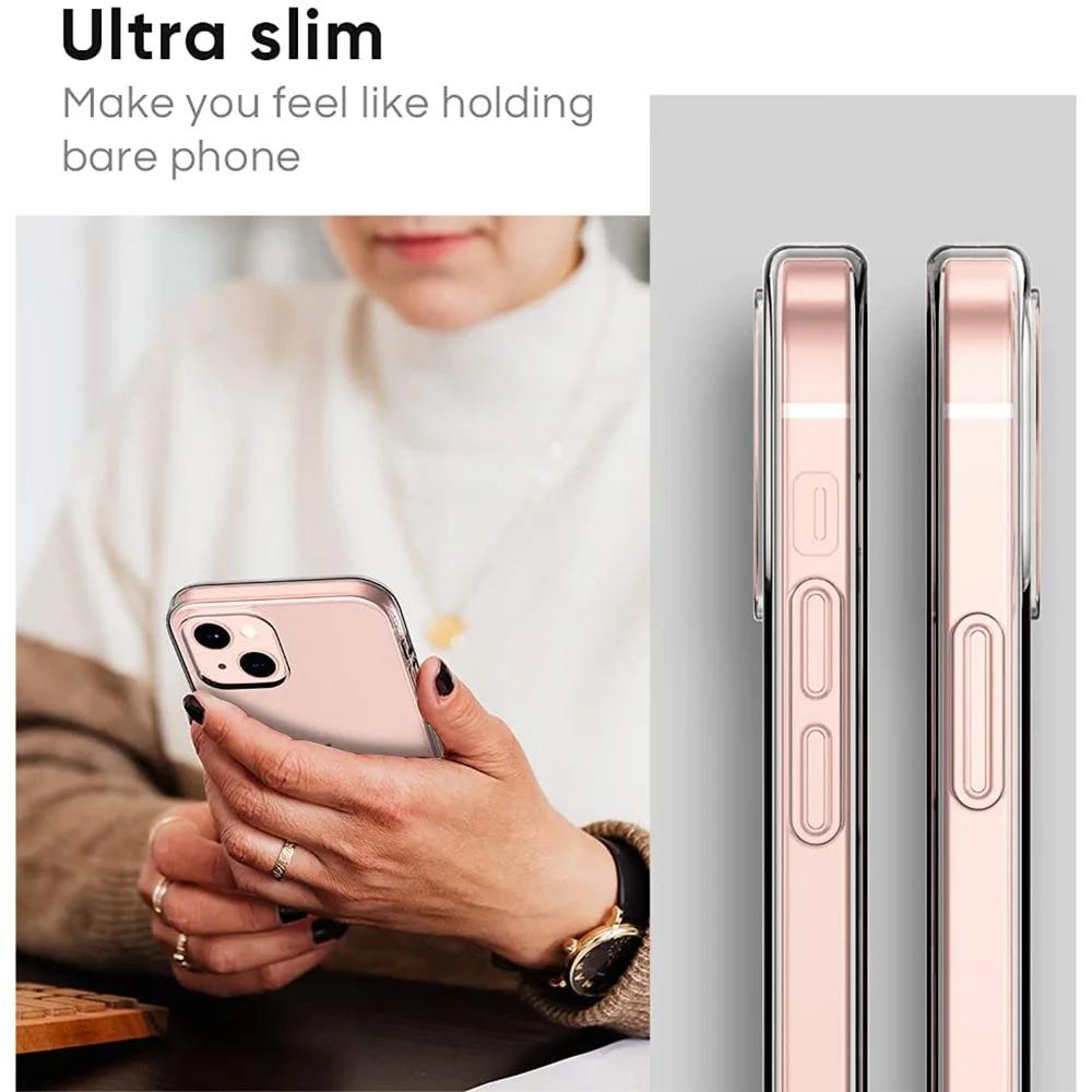 Ultra Thin Silicone Case For iPhone 13 12 Mini 11 Pro Max Clear Soft Transparent Silicon Case For iPhone 14 15 Pro Max Fundas