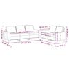 2 Piece Sofa Set with Cushions Blue Velvet