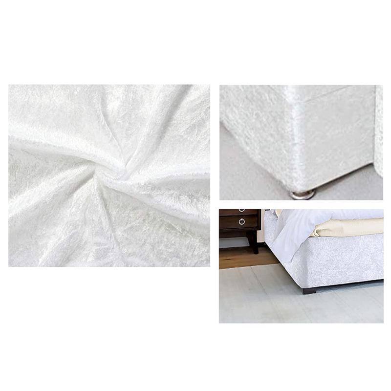 Saia de Cama com Babado Base Extra Profunda Espessa Envoltório Valência à Prova de Pó Veludo Capa de Estrutura de Divã Tecido Totalmente Elástico Proteção de Três Lados