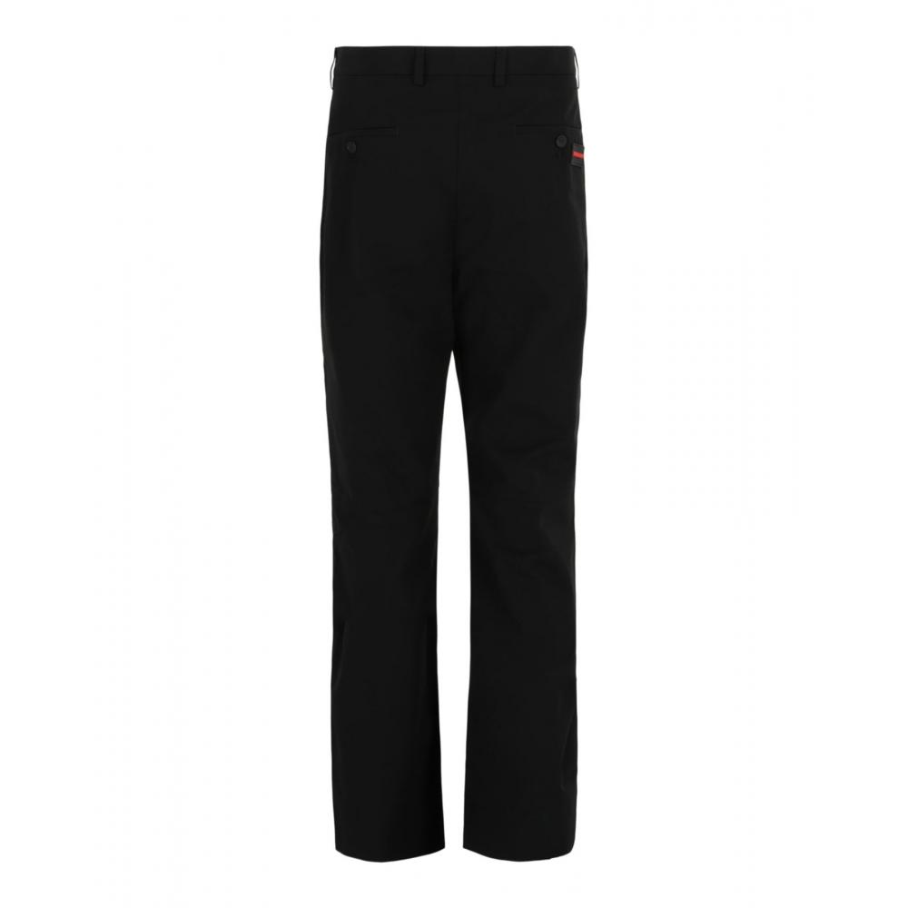 Salvatore Ferragamo Cotton Blend Trousers Black