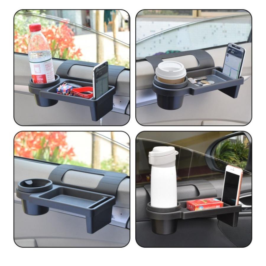 Versatile Car Storage Organizer Rack- Multi-Compartment Holder for Phone, Keys, Cups & Small Items by Door/Window